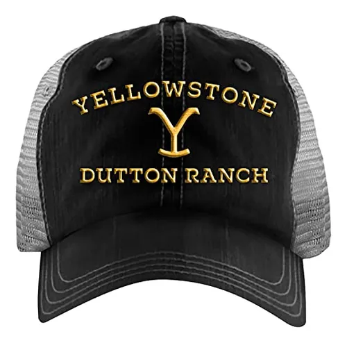 Gorra De Camionero Yellowstone Dutton Ranch Mesh, Color Negr