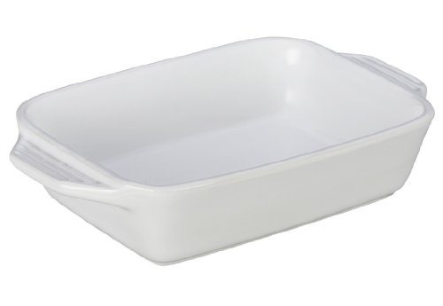 Plato Rectangular Le Creuset Cerámico Blanco 7 X 5 In.