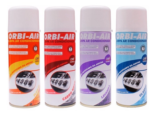 Imagem 1 de 1 de Caixa Com 24 Unidades - Spray Limpa Ar Condicionado Orbi-air
