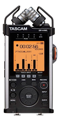 Grabadora Tascam De 4 Pistas Portatil Wifi Dr-44wl Color Negro