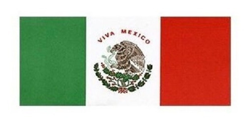 Bandera De México De Papel Chica 9x22cms Con 100 Piezas