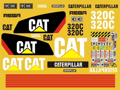 Calcomanías Para Excavadora Caterpillar 320c Opción 2
