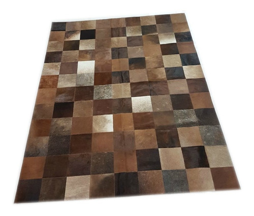 Imagen 2 de 6 de Alfombra Cuero Vaca Patchwork 1.8 X 2.4m Multimarron