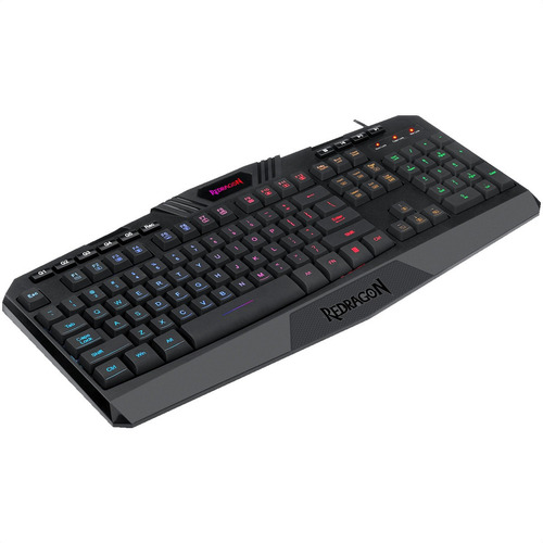 Imagen 7 de 8 de Teclado gamer Redragon Harpe Pro K503A RGB QWERTY español color negro con luz RGB