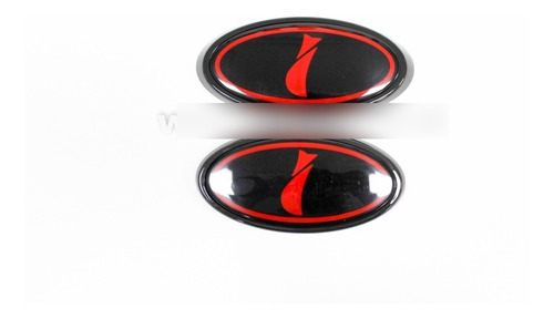 Set 2 Emblemas Subaru Impreza 2015 Al 2018  Rojo Con Negro