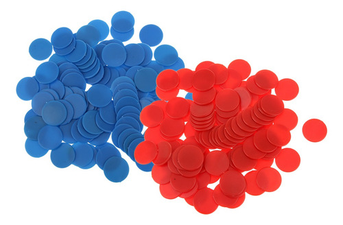 Fichas De Contadores De Plástico Rojo + Azul