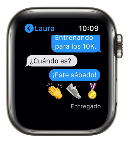 Imagen 5 de 8 de Apple Watch Series 6 (GPS+Cellular) - Caja de acero inoxidable grafito de 40 mm - Correa estilo milanés grafito
