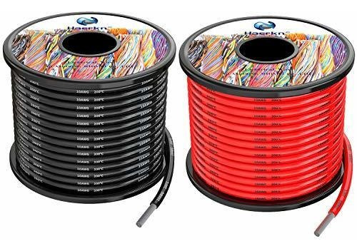 Cables Eléctricos De Silicona De 10 Awg 5,2 Mmâ 50 Pi...