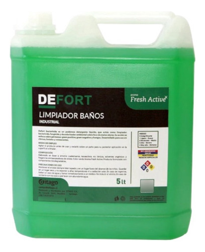 Limpiador De Baño Con Aroma Fresco / Desinfectante/ 5 Litros
