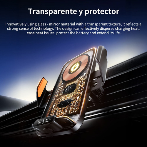 Suporte De Telefone Para Carro, Carregador Sem Fio,