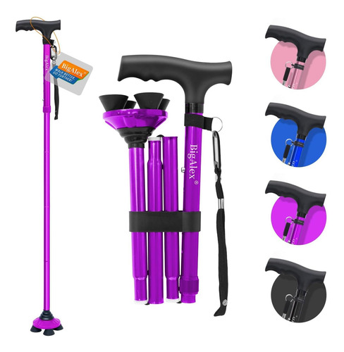 Bigalex Plegable Para Caminar Para Ancianos Ajustables Y Con