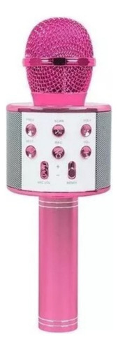 Microfone Bluetooth Sem Fio Youtuber Karaoke Reporter Pink Cor Rosa Pink