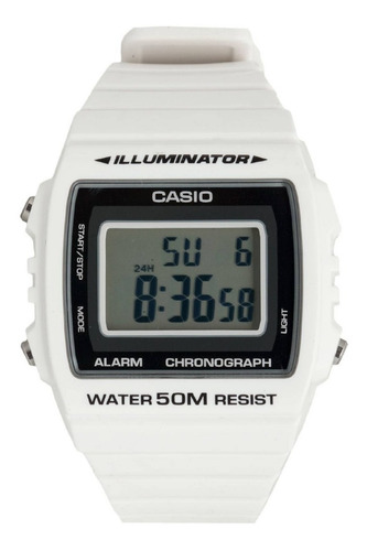 Reloj Casio Con Cronómetro 50 Mts. W 215 H Dama Colores