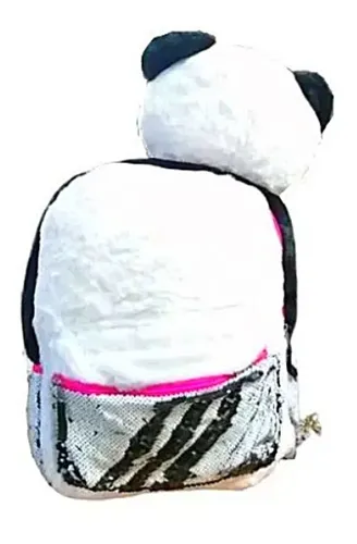 Mochila De Oso Panda Lentejuela Bidireccional Doble Color