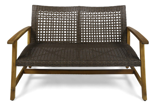 Great Deal Furniture Marcia Outdoor - Sofa Biplaza De Madera
