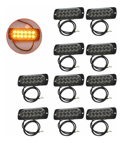 Lampara Estroboscopica Emergencia 12 Led Para Montaje 24