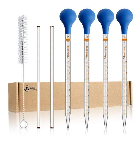 4 Pipetas Graduadas De Cristal De 0.3 Fl Oz, Cuentagotas 