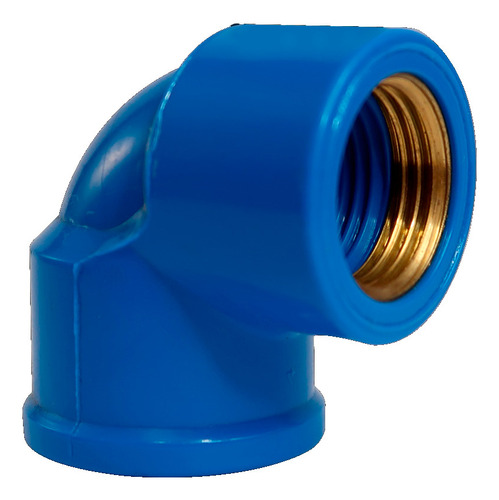 Joelho Azul Soldável X Rosca Bucha Latão 90º 25 X 1/2 Shiva