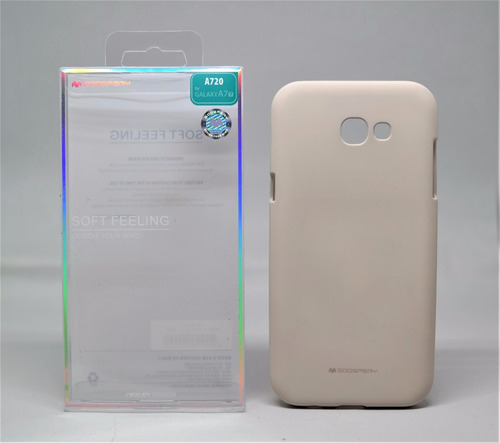 Imagen 2 de 3 de Funda Galaxy A7 2017 Mercury Goospery Soft Feeling Beige