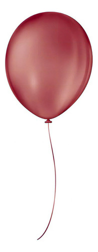 Balão De Festa Liso - 5  12cm - Bordô - 50 Unidades
