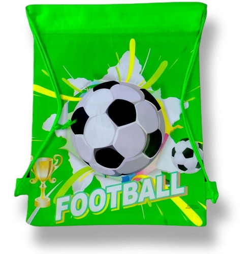 Tula Bolsa Cotillón Bolsito Regalo Fútbol Soccer Balón 3pcs 