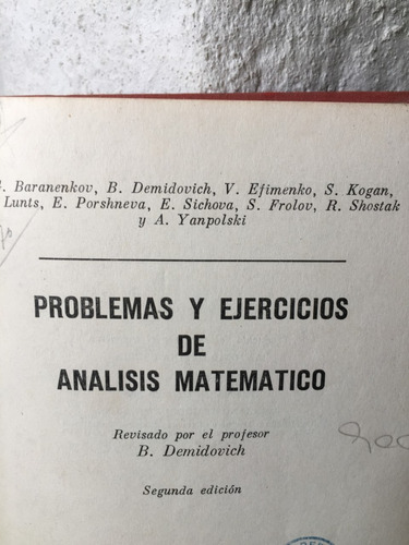 Problemas Y Ejercicios De Analisis Matematico  Demidovich
