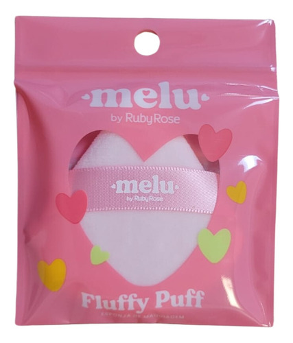 Esponja Para Pó Melu Fluffy Puff Rrs01 Cor Rosa Tamanho da esponja Grande