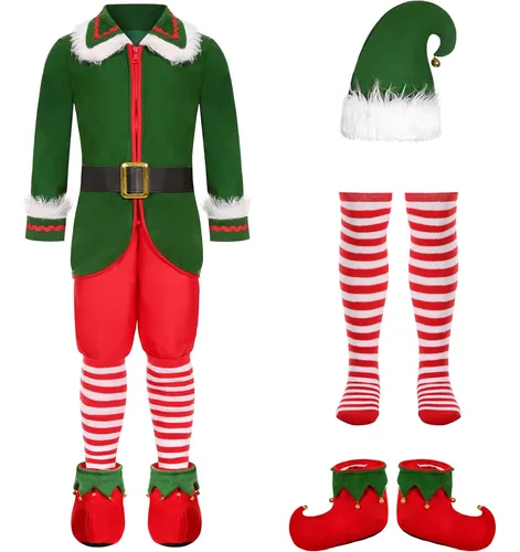 comprar Disfraz De Elfo Navideño Niños Traje De Elfo Navideñ...