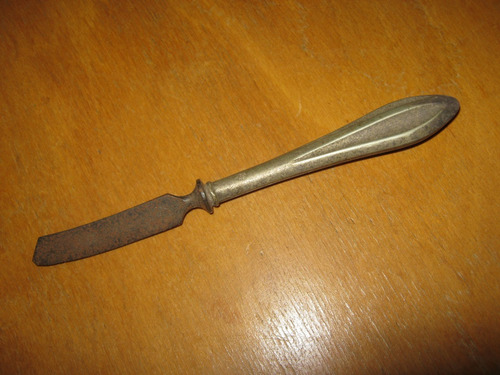 Antiguo Cuchillo De Injertar Mango De Plata.