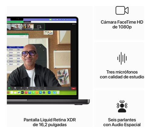 Macbook Pro 16 M3 Max Cpu 14c Gpu 30c 36gb 1tb Español