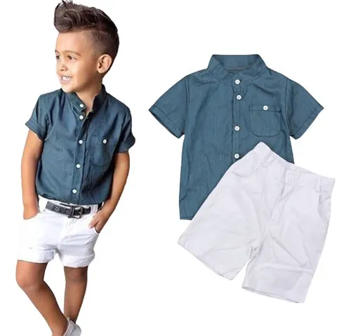 Niños con short y camisa new arrivals