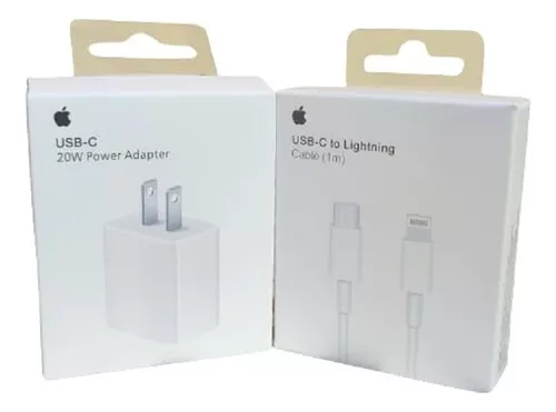 Cargador iPhone Original Turbo Usb C 20w + Cable 11, 12, 13!