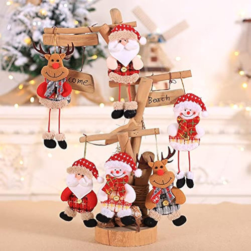 6 Colgante Decorativo For El Árbol Navidad Muñecas Pequeñas