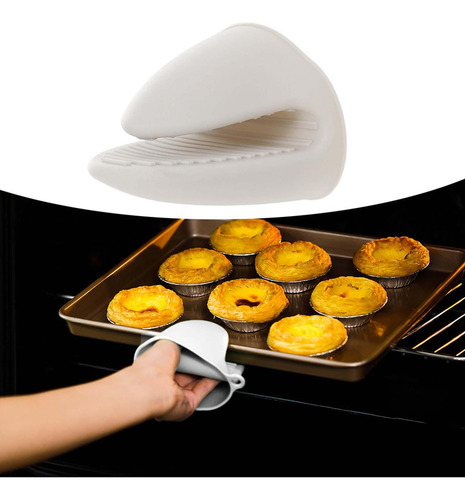2 Espesar Guantes De Silicona Clip De Soporte De Blanco Para