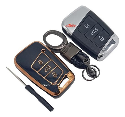 Funda Llave Vw Tiguan Nivus Tcross Taos Virtus Jetta A7 Tpu