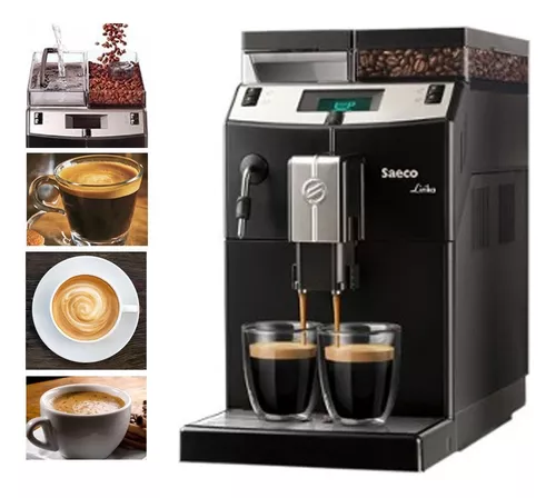 Máquina de café expreso y capuccino automática de 2 grupos negra