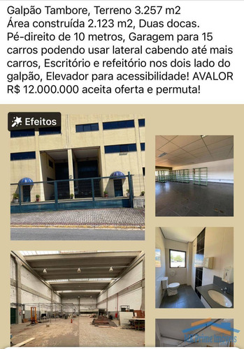 Imagem 2 de 13 de Excelente Galpão Com 3.257 M² De Terreno E 2.123 M² De Construção!!! - 3535