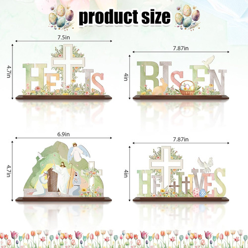 Chunful 4 Piezas De Decoració De Mesa De Pascua Contoxto En