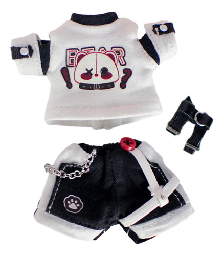 Conjunto De Ropa Para Muñecas En Miniatura Blanco Negro