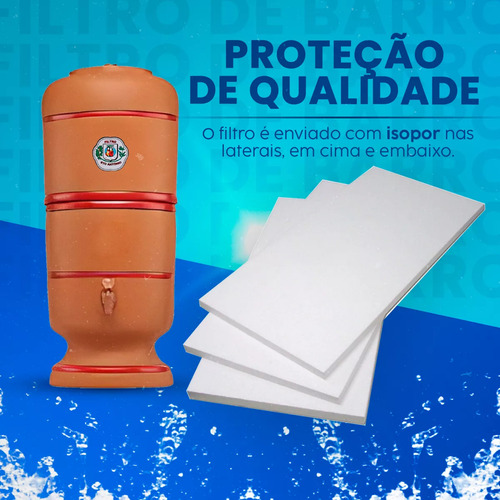 Bebedouro com filtro de tripla ação Premium Santo Antônio XX cor marrom
