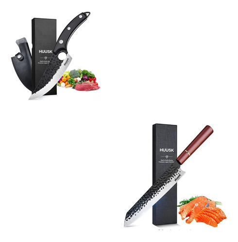 Huusk Knife Japan Kitchen Viking Knife Bundle With High Carb