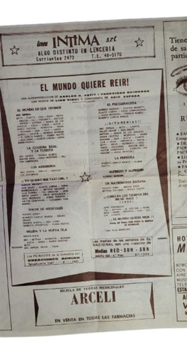 Entrada Nélida Roca Teatro El Nacional - 1967 (Usado)