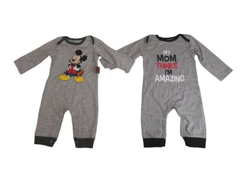  Body Para Bebe 2 Piezas Talla 3-6m Color Gris