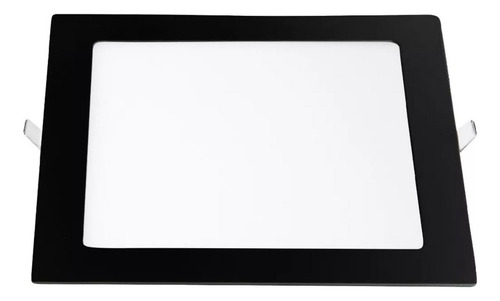 Panel Spot Embutir Led Cuadrado Negro 12w 800lm Techo