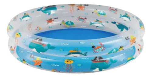 Piscina Inflável Infantil Bebe 90 Litros Fundo Do Mar Mor