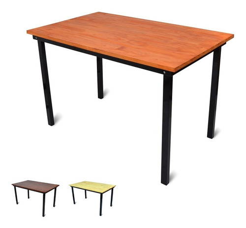 Imagen 2 de 10 de Mesas Estilo Industrial + 2 Banquetas De Madera Tipo Finger