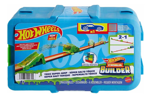 Pista Salto Hotwheels Track Builder Playset Toxic Super Jump