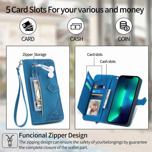 Funda De Piel Etfast Wallet For Teléfono Para Sharp Sense 7
