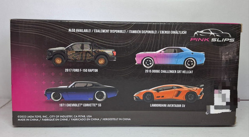 Jada Toys 2015 Dodge Challenger Srt Hellcat Pink Slips 1:24 Rosa (Usado)