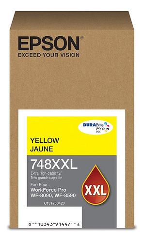 Tinta Epson 748xxl Color Yellow Para Workforce 6090 / 6590